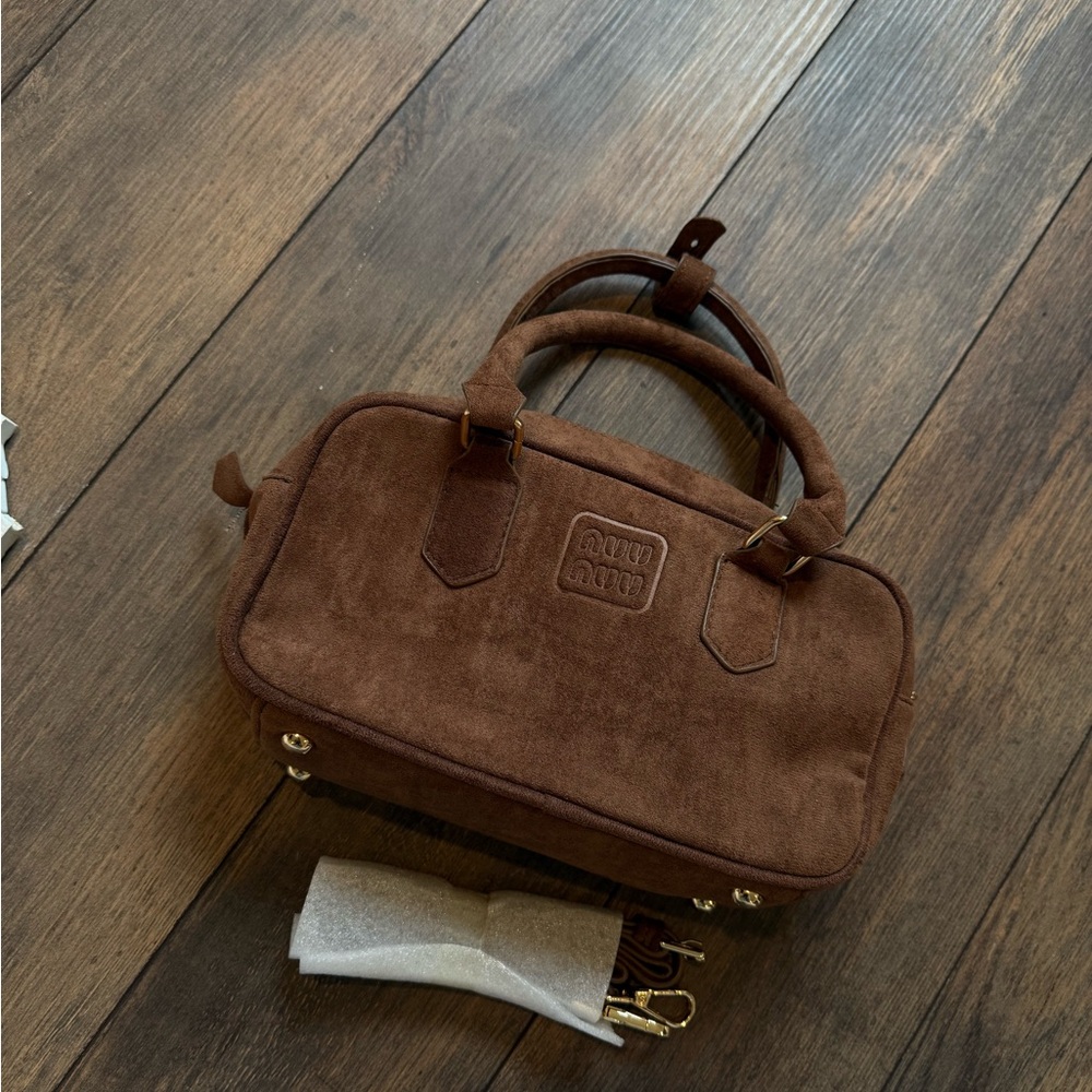 Brown Suede Men's Bag